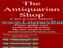 Tablet Screenshot of literaryrarities.com